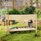 47" Pine Wood Raised Garden Bed with Wheels and Bottom Shelf Outdoor Planter Box with Liner